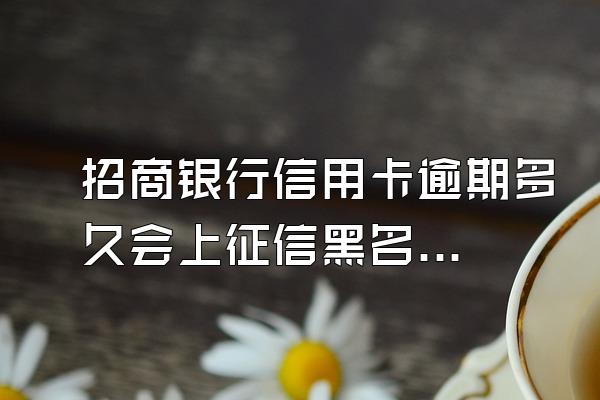 招商银行信用卡逾期多久会上征信黑名单