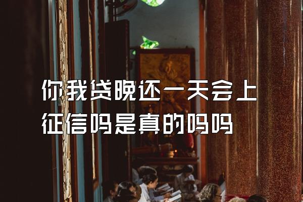 你我贷晚还一天会上征信吗是真的吗吗