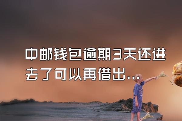 中邮钱包逾期3天还进去了可以再借出来嘛