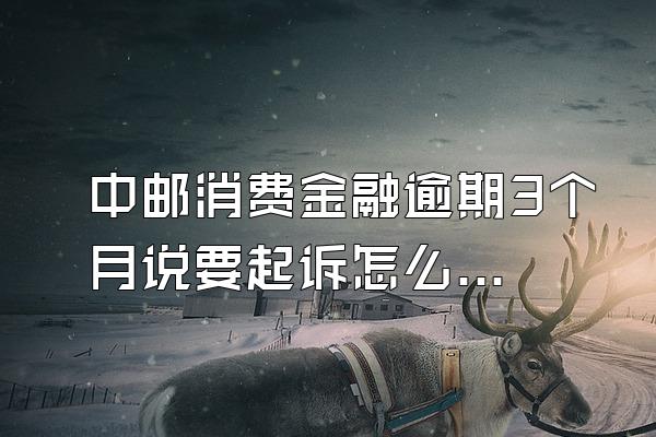 中邮消费金融逾期3个月说要起诉怎么办?