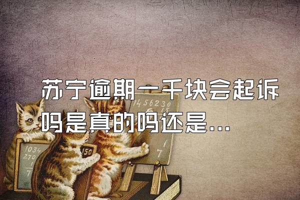 苏宁逾期一千块会起诉吗是真的吗还是假的
