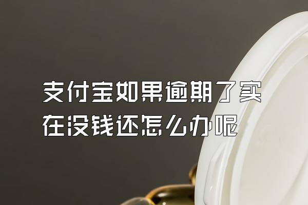 支付宝如果逾期了实在没钱还怎么办呢