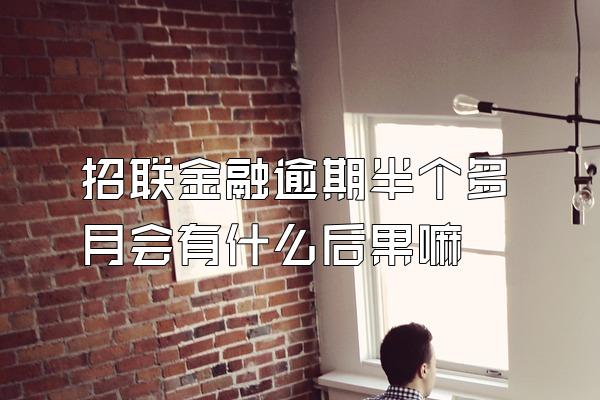 招联金融逾期半个多月会有什么后果嘛