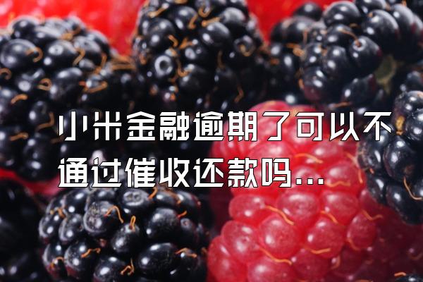 小米金融逾期了可以不通过催收还款吗知乎