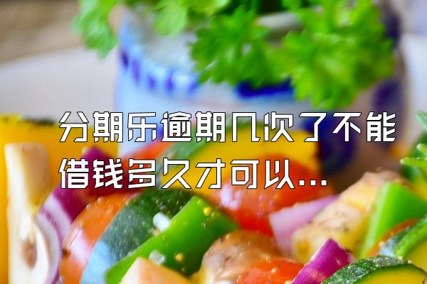 分期乐逾期几次了不能借钱多久才可以借钱