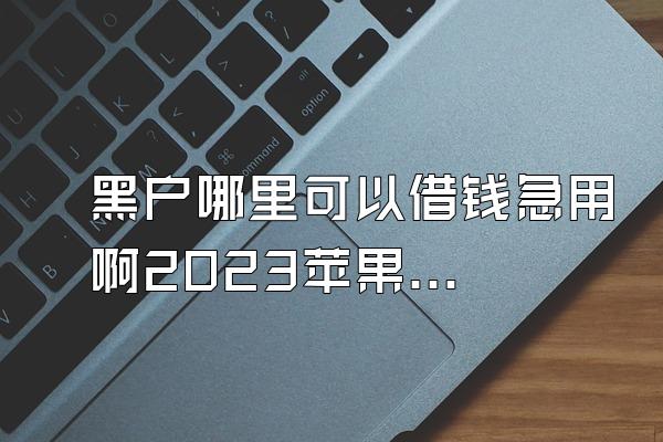 黑户哪里可以借钱急用啊2023苹果手机