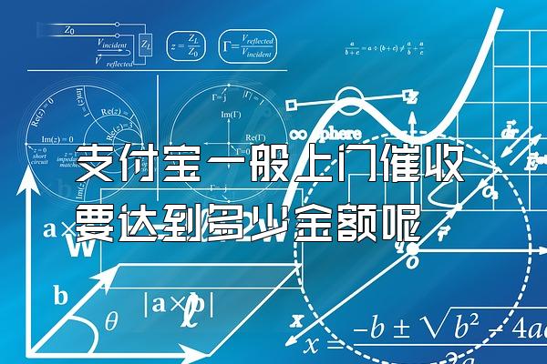 支付宝一般上门催收要达到多少金额呢