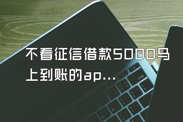 不看征信借款5000马上到账的app