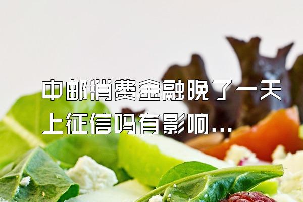 中邮消费金融晚了一天上征信吗有影响吗