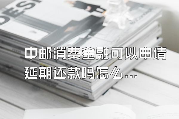 中邮消费金融可以申请延期还款吗怎么还