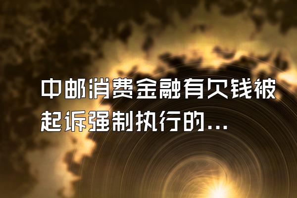 中邮消费金融有欠钱被起诉强制执行的么
