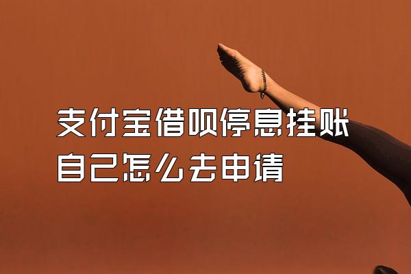 支付宝借呗停息挂账自己怎么去申请