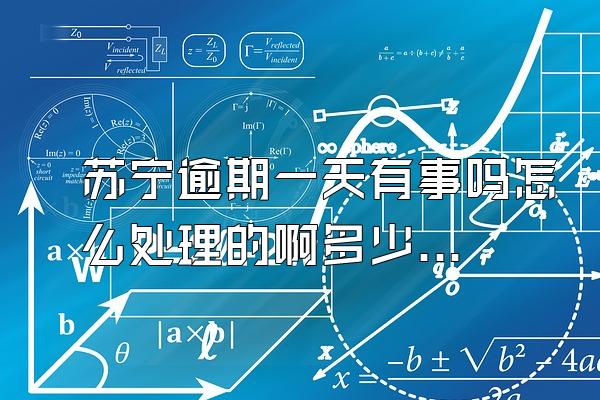 苏宁逾期一天有事吗怎么处理的啊多少钱