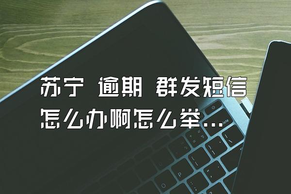 苏宁 逾期 群发短信怎么办啊怎么举报