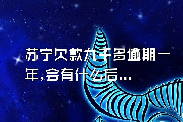 苏宁欠款九千多逾期一年,会有什么后果