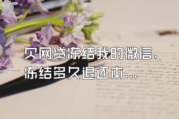 欠网贷冻结我的微信,冻结多久退还本金