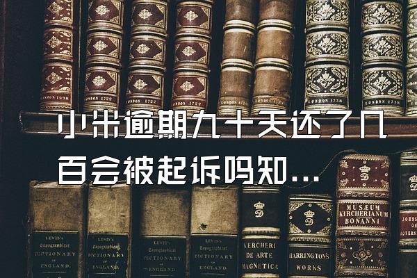 小米逾期九十天还了几百会被起诉吗知乎