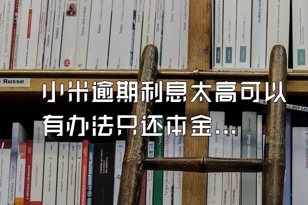 小米逾期利息太高可以有办法只还本金吗