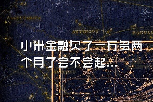 小米金融欠了一万多两个月了会不会起诉