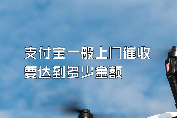 支付宝一般上门催收要达到多少金额