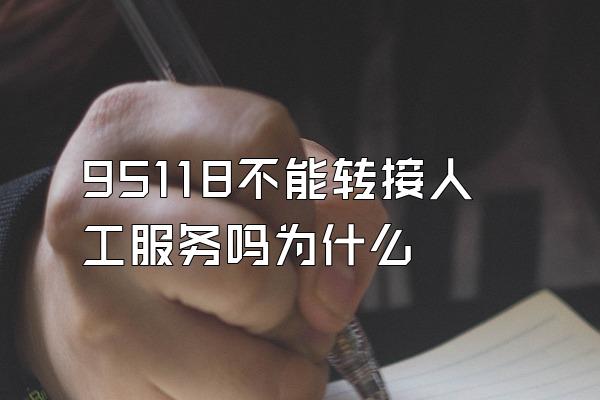 95118不能转接人工服务吗为什么
