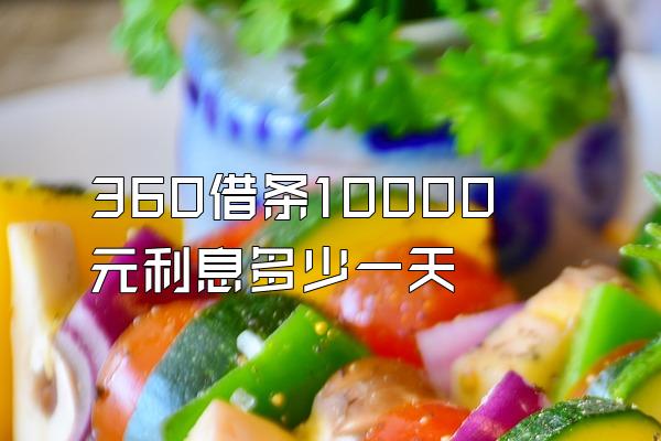 360借条10000元利息多少一天