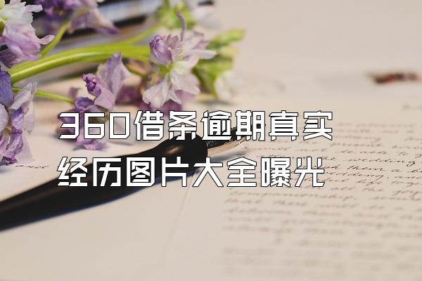 360借条逾期真实经历图片大全曝光