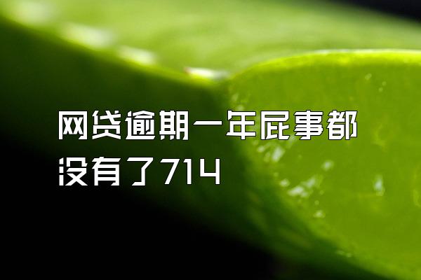 网贷逾期一年屁事都没有了714