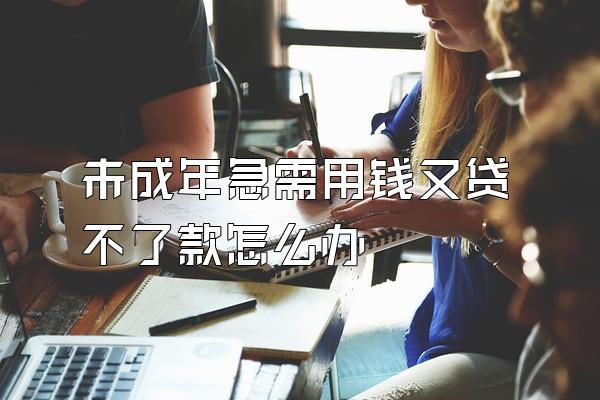 未成年急需用钱又贷不了款怎么办
