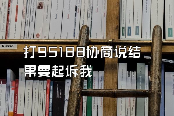 打95188协商说结果要起诉我