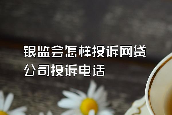 银监会怎样投诉网贷公司投诉电话