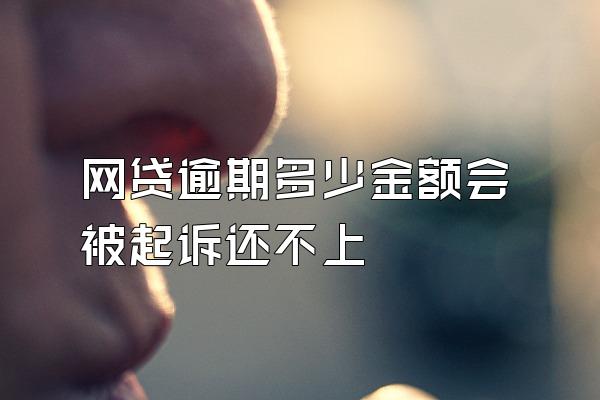 网贷逾期多少金额会被起诉还不上