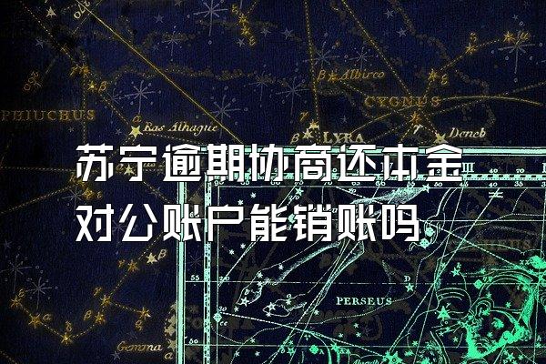 苏宁逾期协商还本金对公账户能销账吗