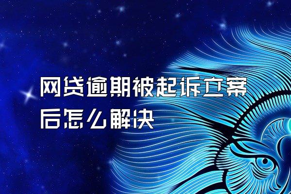 网贷逾期被起诉立案后怎么解决