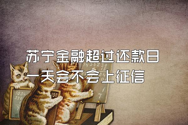 苏宁金融超过还款日一天会不会上征信