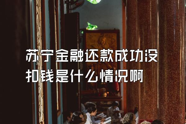 苏宁金融还款成功没扣钱是什么情况啊