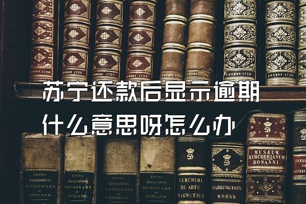 苏宁还款后显示逾期什么意思呀怎么办