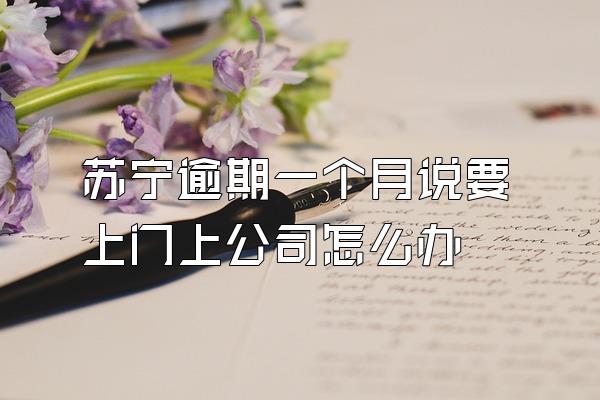 苏宁逾期一个月说要上门上公司怎么办