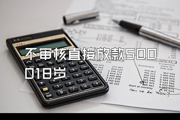 不审核直接放款500018岁