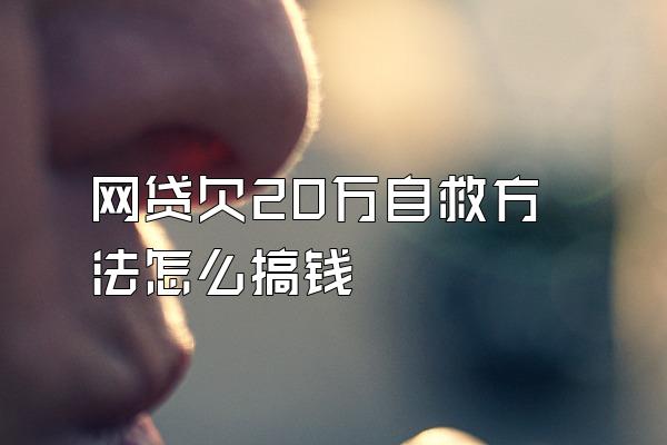 网贷欠20万自救方法怎么搞钱