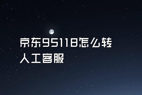 京东95118怎么转人工客服