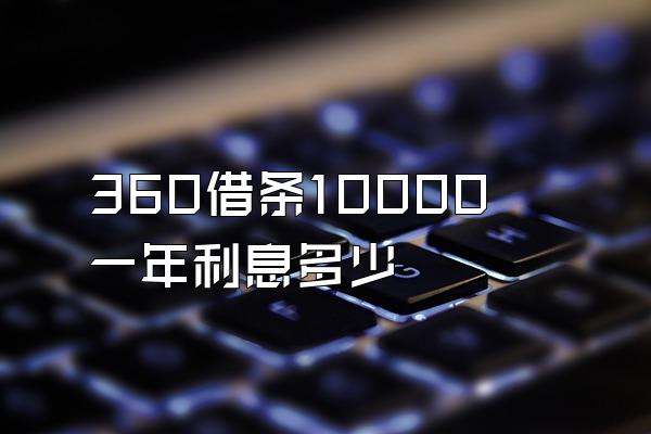 360借条10000一年利息多少