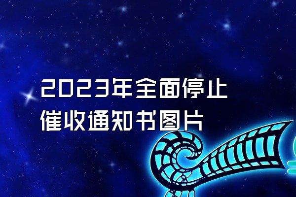 2023年全面停止催收通知书图片