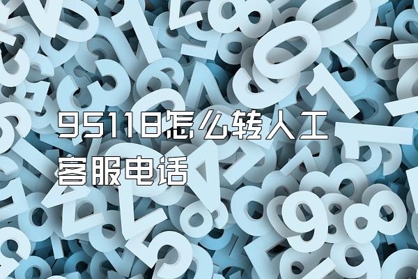 95118怎么转人工客服电话