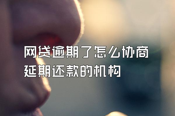 网贷逾期了怎么协商延期还款的机构