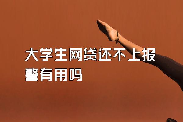 大学生网贷还不上报警有用吗