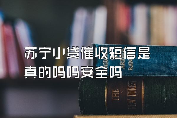 苏宁小贷催收短信是真的吗吗安全吗