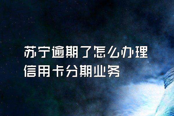 苏宁逾期了怎么办理信用卡分期业务