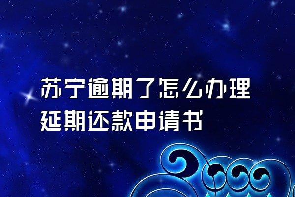 苏宁逾期了怎么办理延期还款申请书