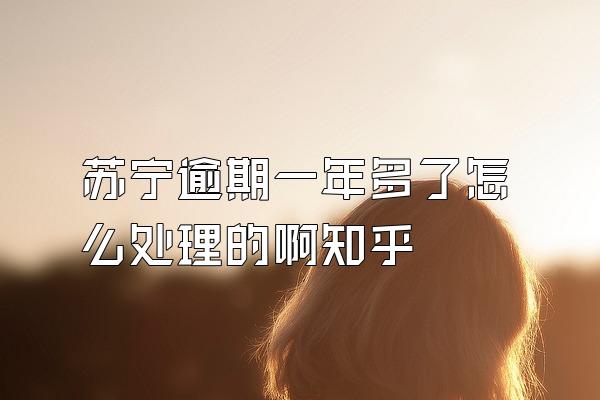 苏宁逾期一年多了怎么处理的啊知乎